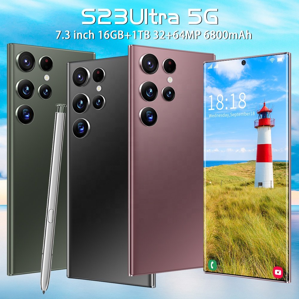 Original S23 Ultra 6.7 Inch 12gb + 512Gb Android Smartphone 10 Core 5g Let Phone Hd Screen Face Id Global Version Mobile Phone